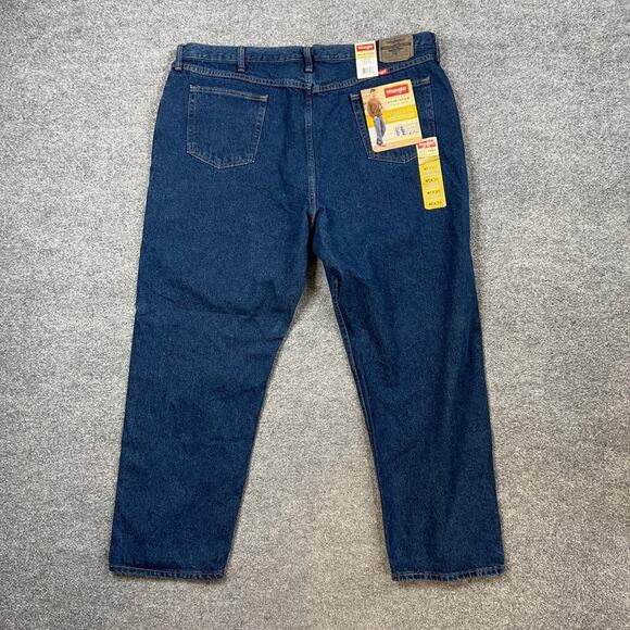 Wrangler Jeans Mens 46 Blue Straight 5 Star Relaxed Fit U-Shape Premium Denim - Picture 7 of 11